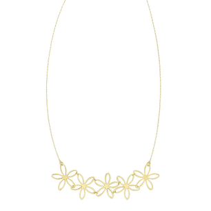 Collar Oro Amarillo 18kt Cinco Flores