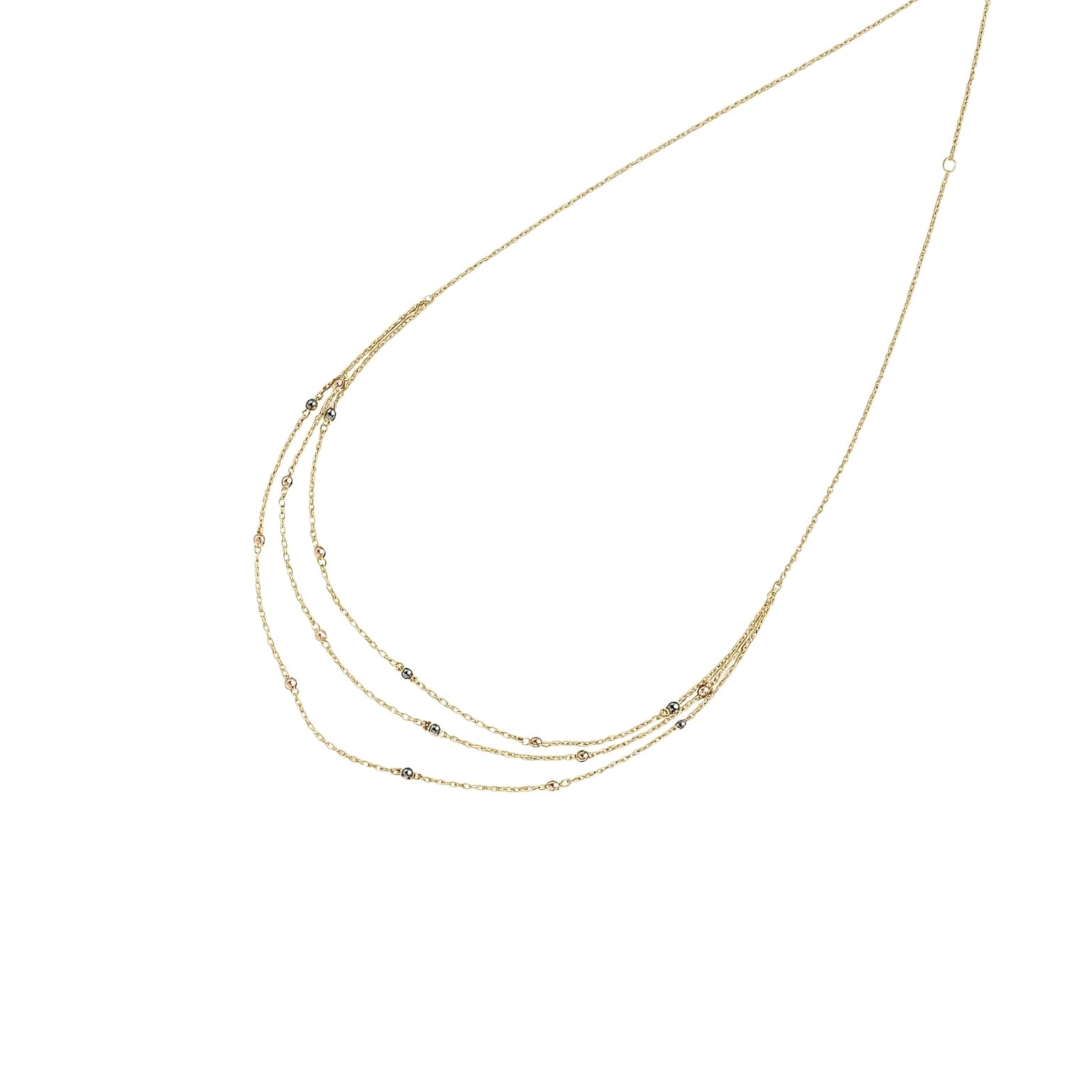 Collar Oro Amarillo 18kt Tres Cadenas 2