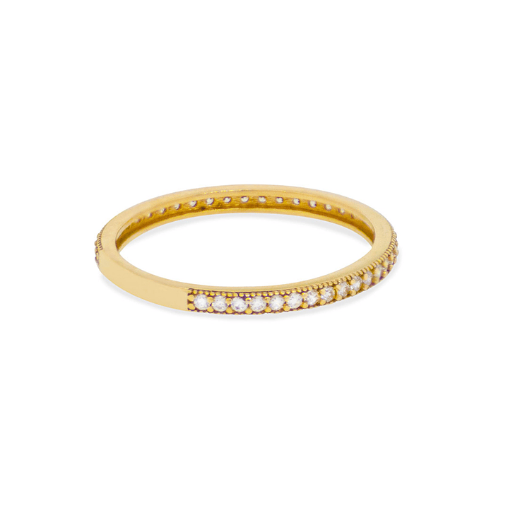 Anillo Oro Amarillo 18kt Circonita Sin Fin 3