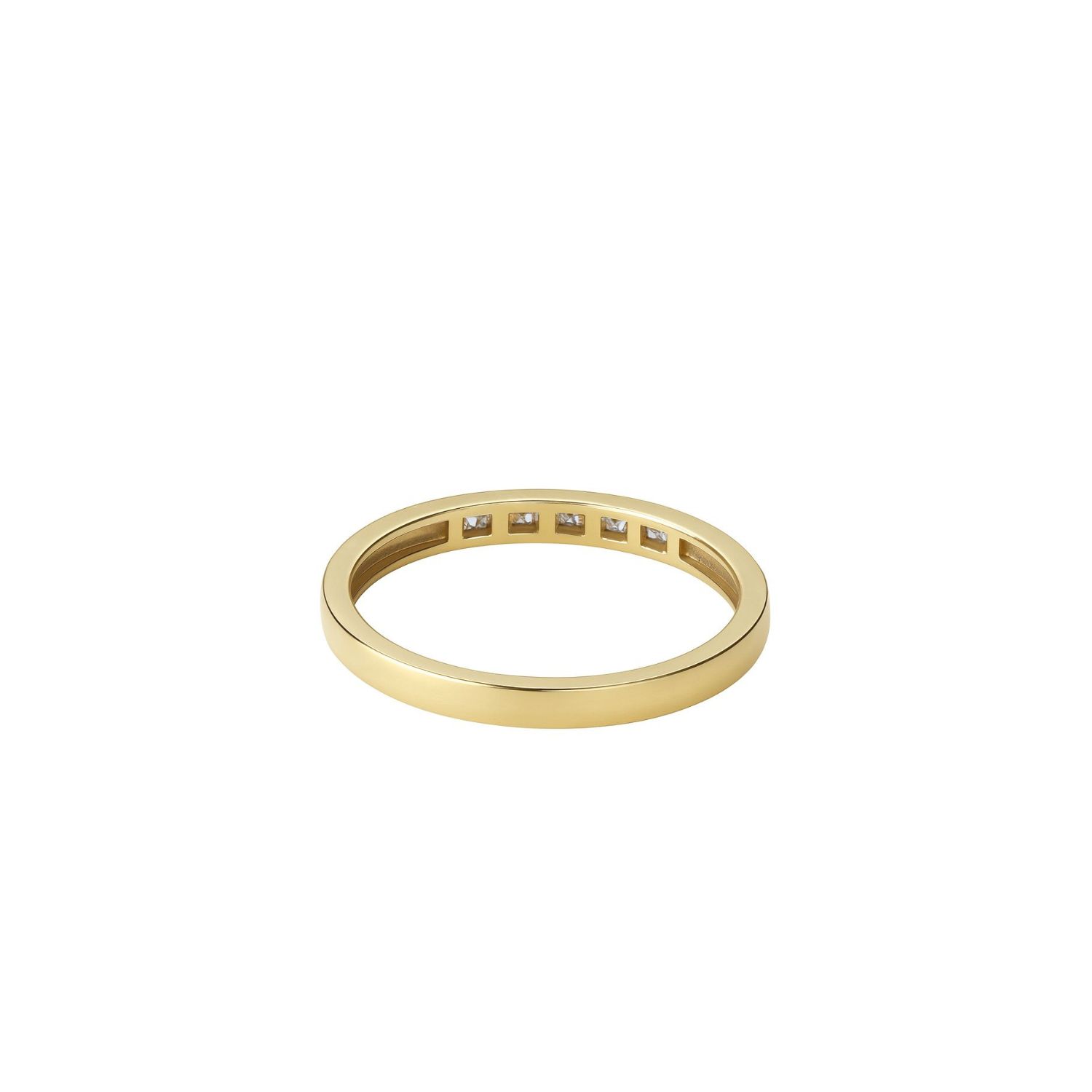 Anillo Oro Amarillo 18kt Diamantes Riel 23 Pts 3