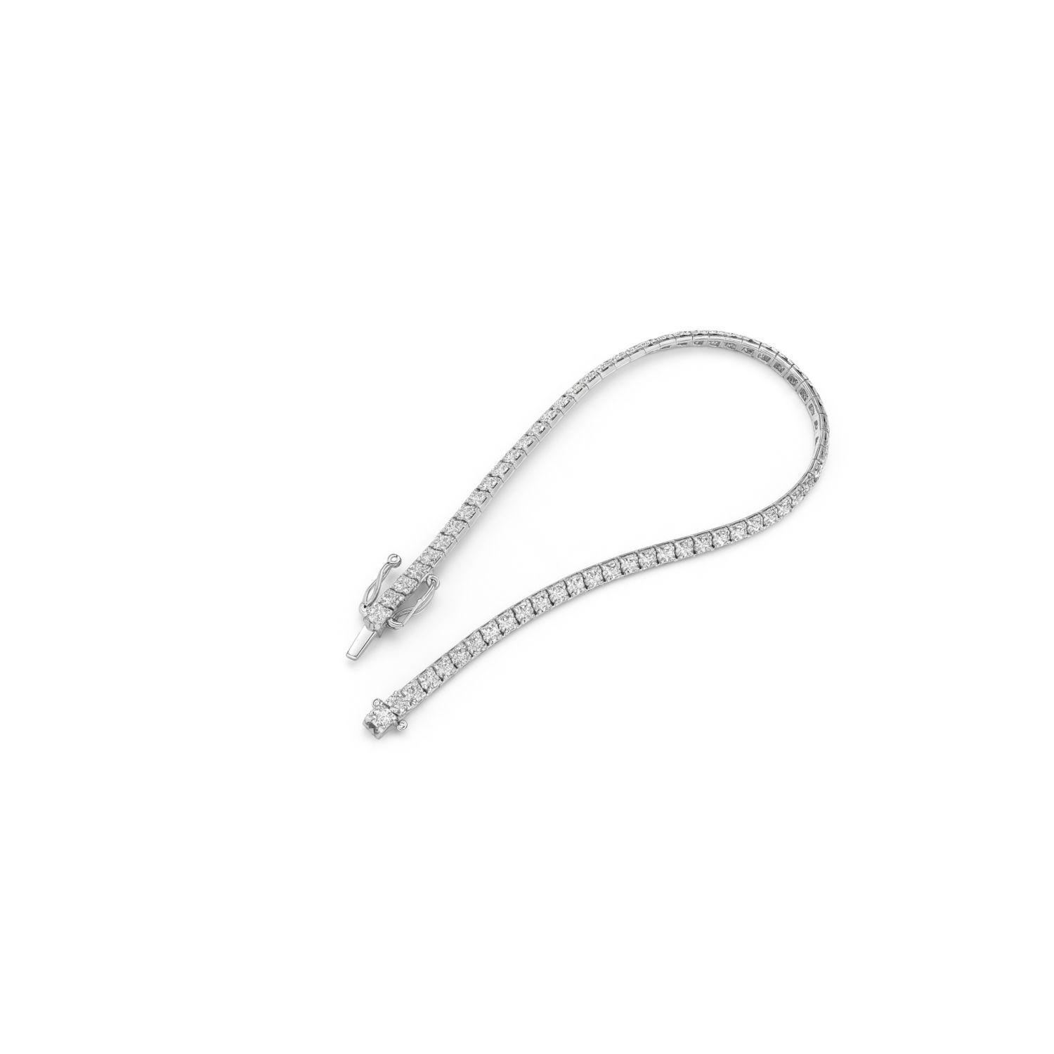 Pulsera Oro Blanco 18kt Diamantes Infinitos 1,0 Qts 3
