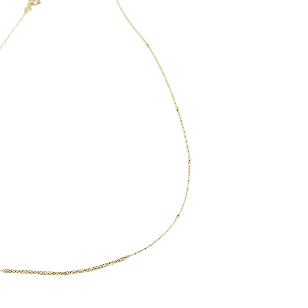 Collar Oro Amarillo 18kt Cadena de Esferas 3