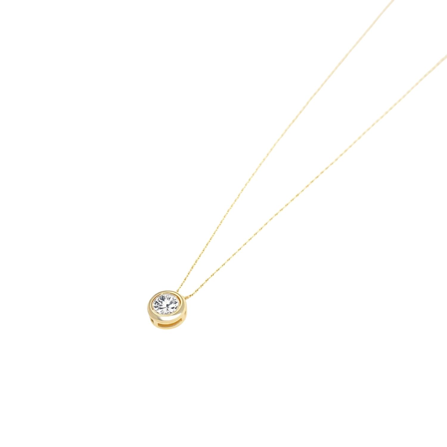 Collar Oro Amarillo 18kt Pto Luz Circonita 1