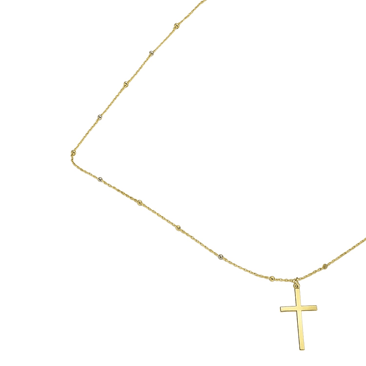 Collar Oro Amarillo 18kt Rosario Tricolor 3