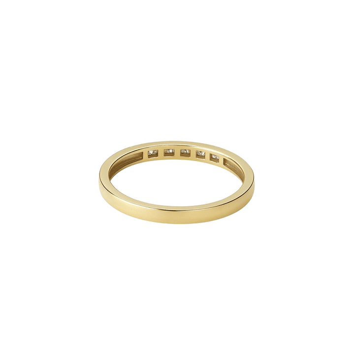 Anillo Oro Amarillo 18kt Diamantes 25 Pts 1/2 Cintillo 3