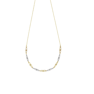 Collar Oro Amarillo 18kt Candados Tricolor