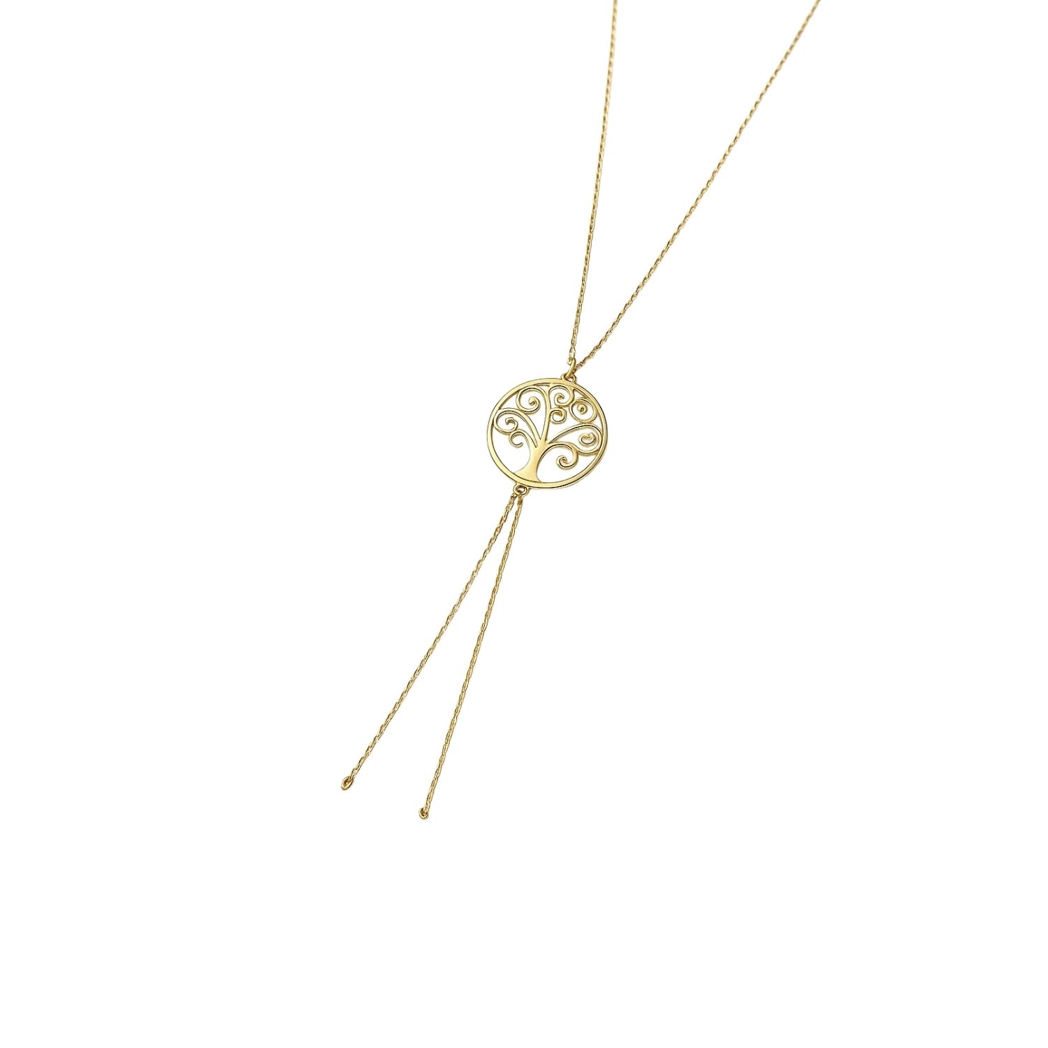 Collar Oro Amarillo 18kt Barras-circulos 1