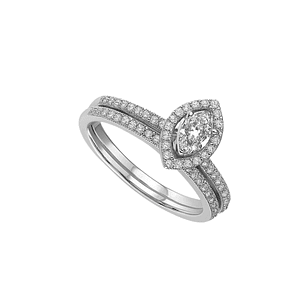 Anillo de Oro 18kt con Diamantes 46 Pts Totales SI/H Corte Brillante - By Danielle Costantini