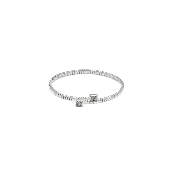Pulsera Oro Blanco 18kt Diamantes Cruzada 16 Pts | Danielle Costantini 3