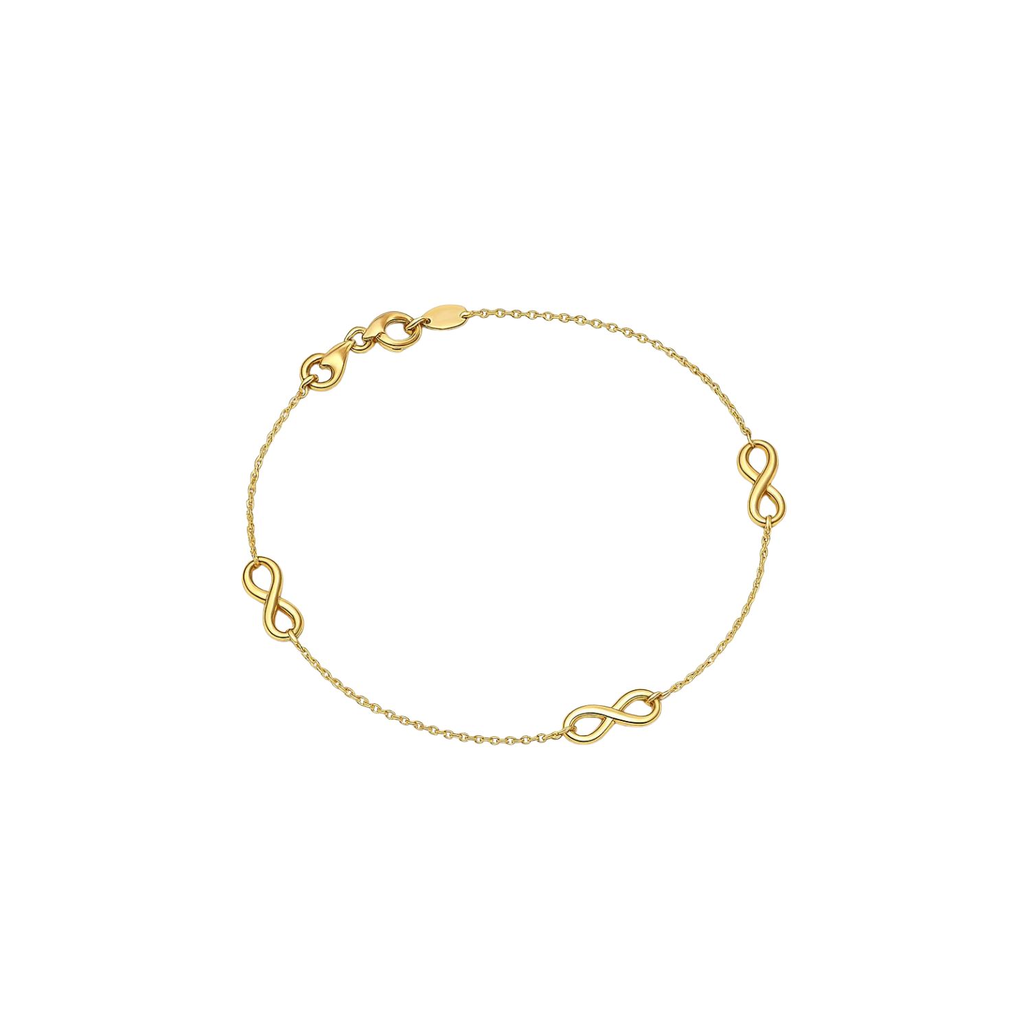 Pulsera Oro Amarillo 18kt Tres Infinitos 1