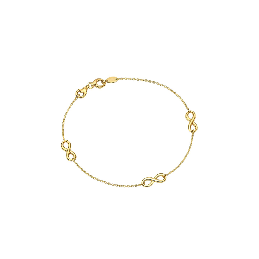 Pulsera Oro Amarillo 18kt Tres Infinitos 1