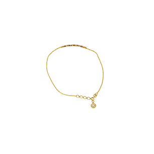 Pulsera Oro Amarillo 18kt Cadena Esferas Bicolor