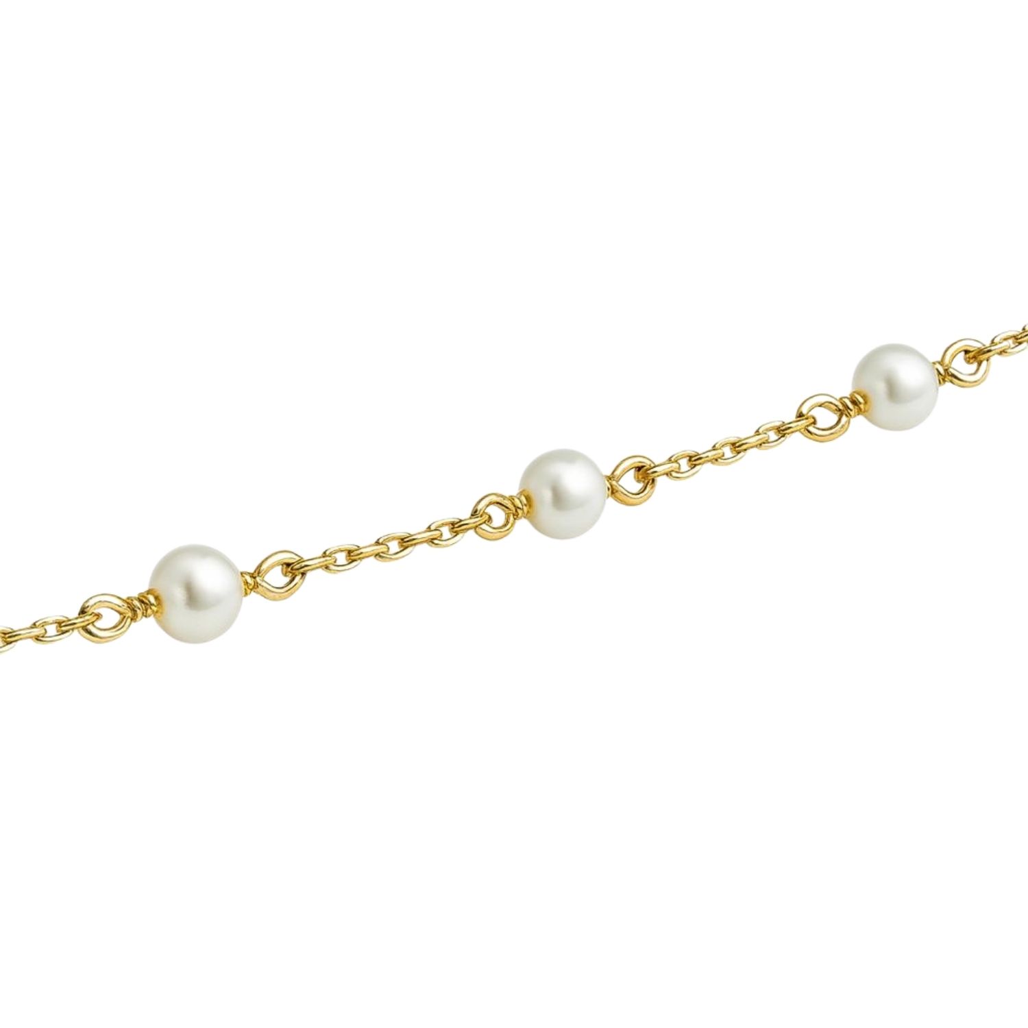 Pulsera Oro Amarillo 18kt Perlas Cultivadas 3,5MM 2