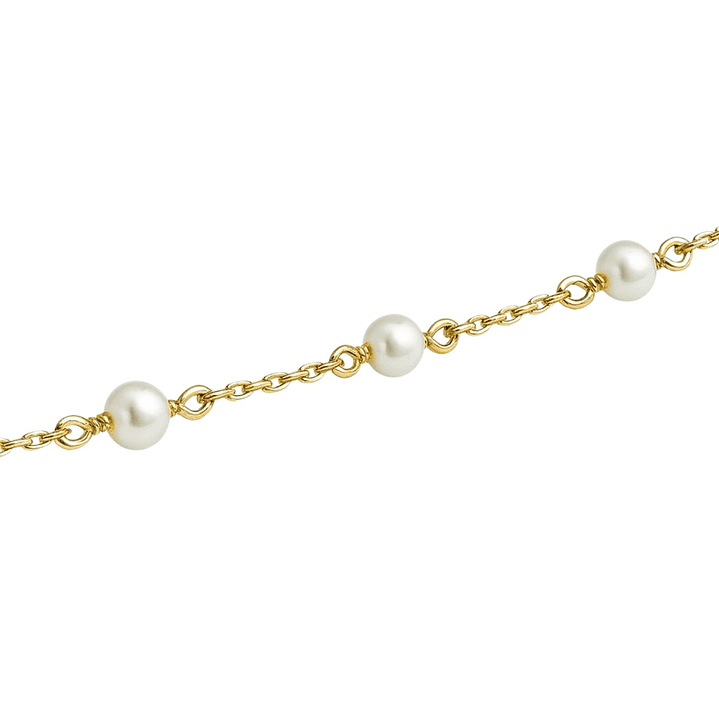 Pulsera Oro Amarillo 18kt Perlas Cultivadas 3,5MM 2