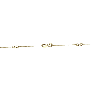 Pulsera Oro Amarillo 18kt Tres Infinitos