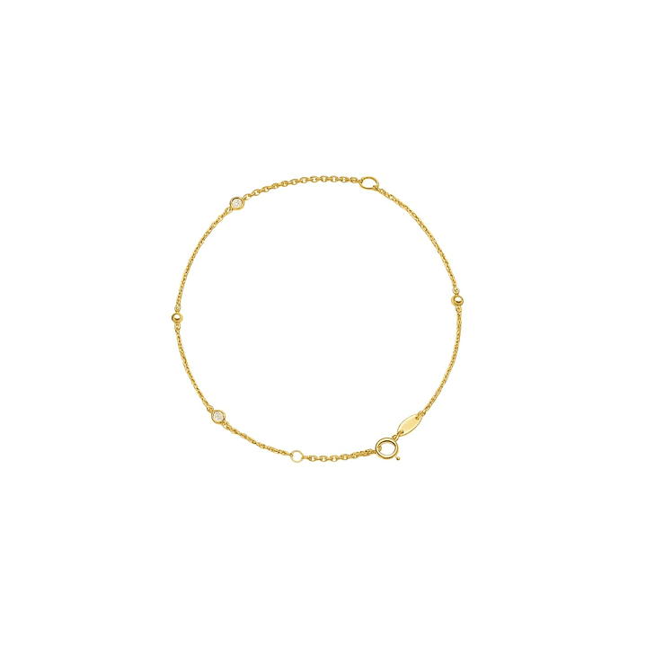 Pulsera Oro Amarillo 18kt Circonita-Bolitas 1