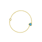 Pulsera Oro Amarillo 18kt Corazón Aguamarina - Miniatura 1