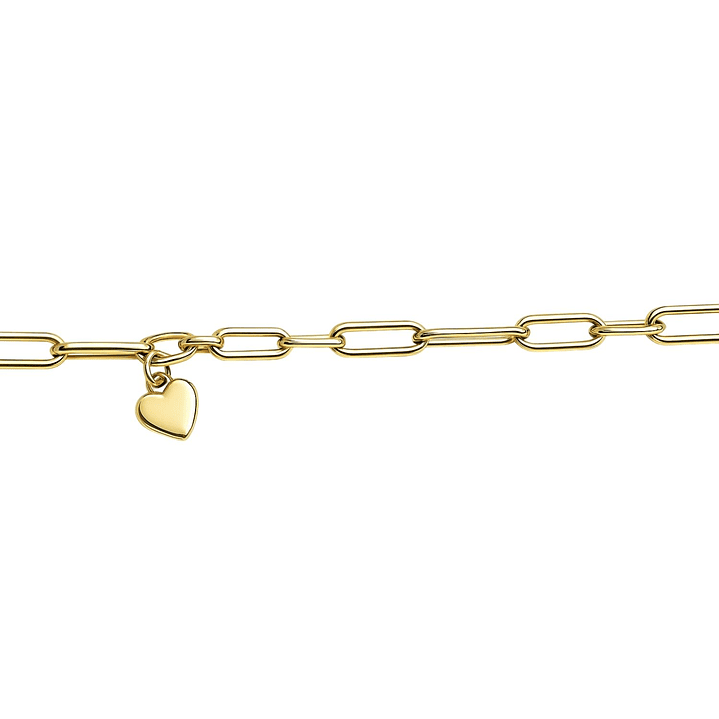Pulsera Oro Amarillo 18kt Eslabon-Corazón 2