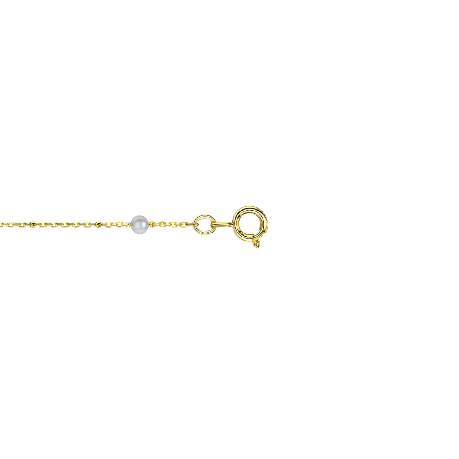 Pulsera Oro Amarillo 18kt Tres Perlas Cultivadas 3,5MM 3