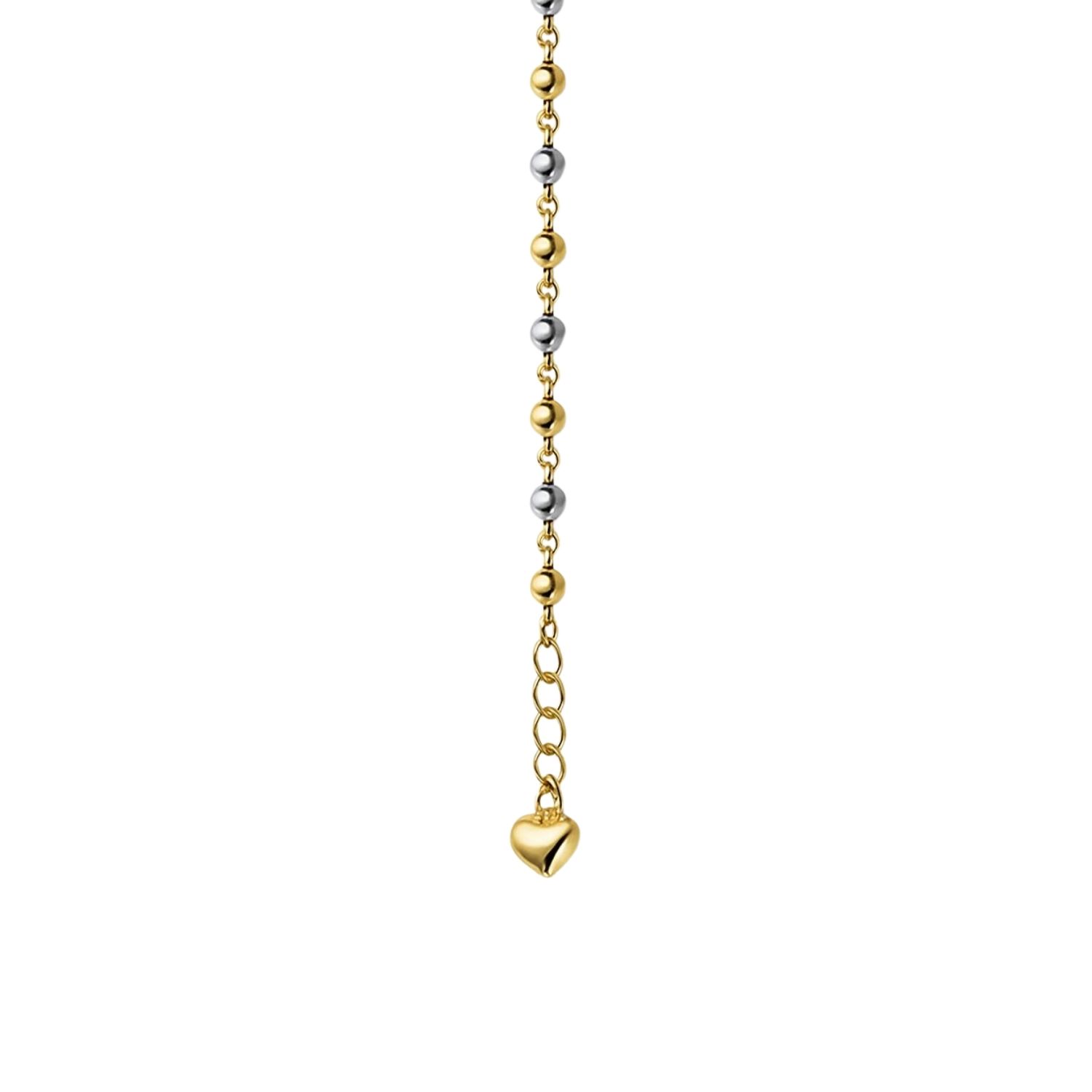 Pulsera Oro Amarillo 18kt Bolitas Bicolor 2