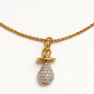 Tobillera Oro Amarillo 18kt Chupete de Diamantes