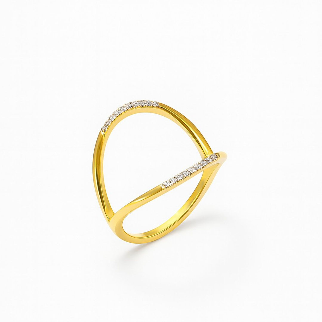 Anillo Oro Amarillo 18kt Diamantes 6,5Pts 1
