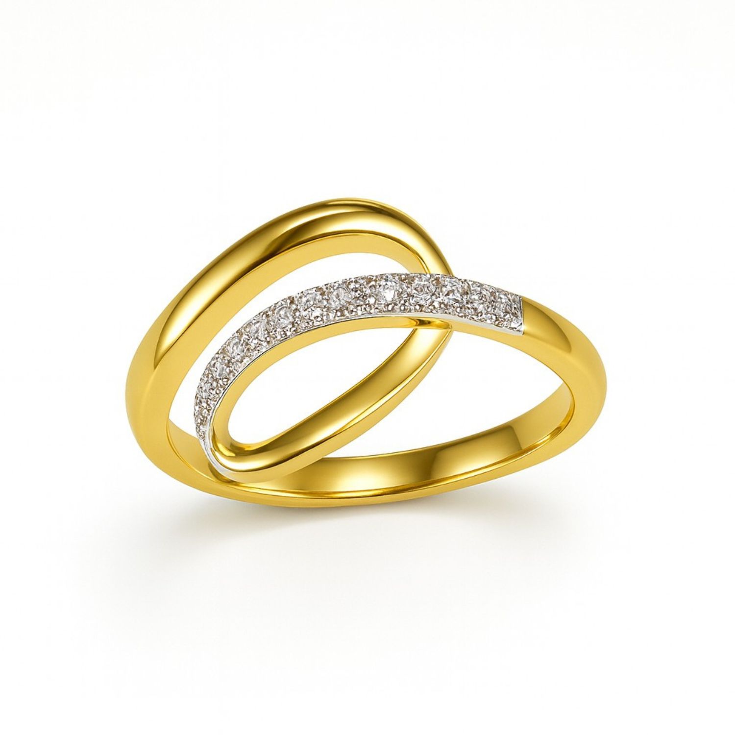 Anillo Oro Amarillo 18kt Diamantes 7Pts 2