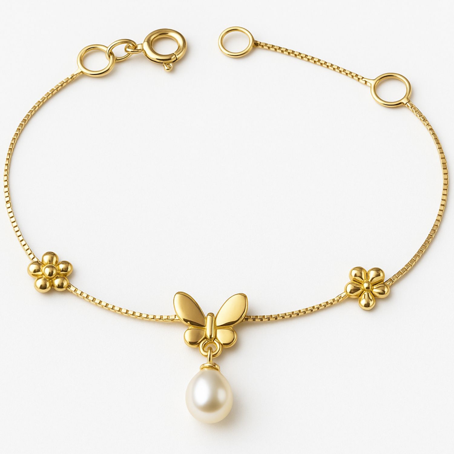 Pulsera Oro Amarillo 18Kt Mariposa 1