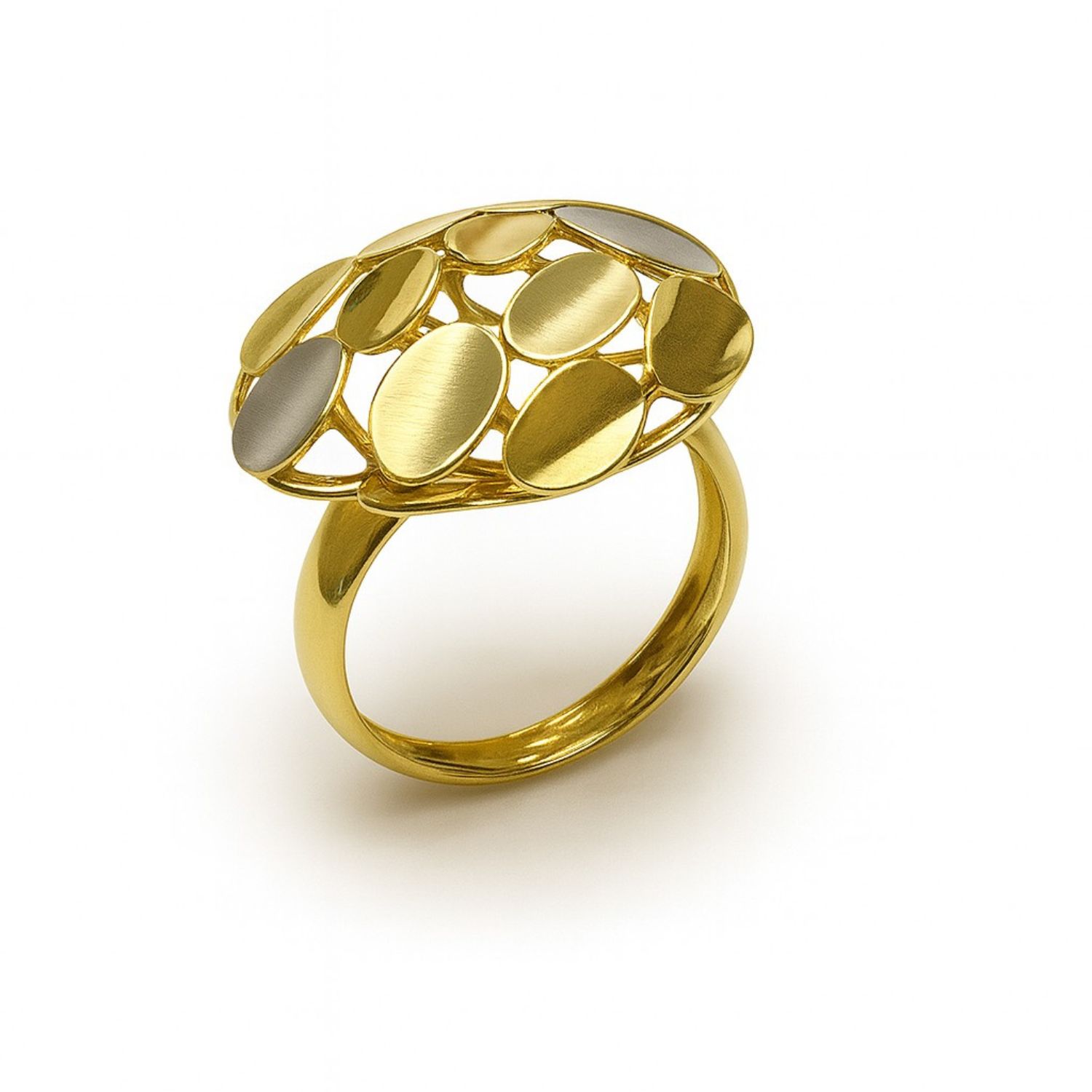 Anillo Oro Amarillo 18kt Mosaico 1