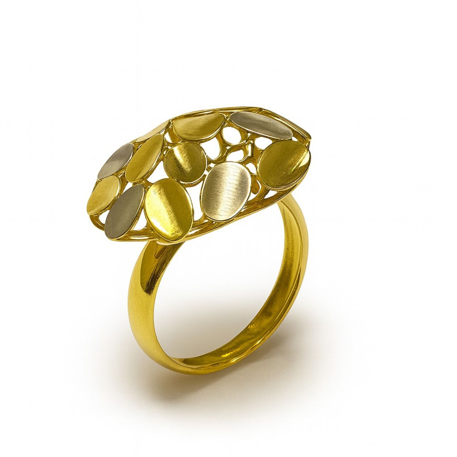 Anillo Oro Amarillo 18kt Mosaico 3