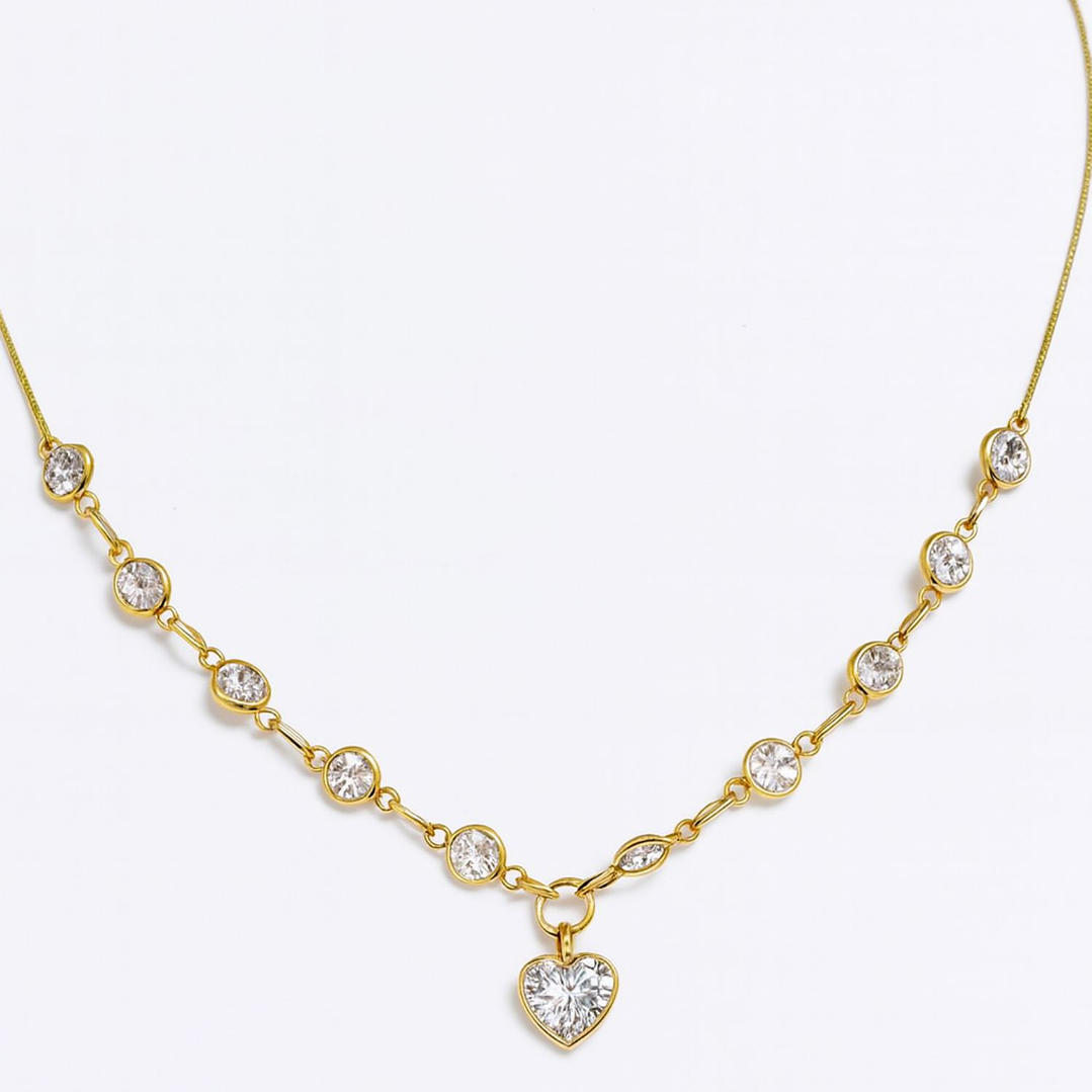 Collar Oro Amarillo 18Kt Corazón de Luz 2