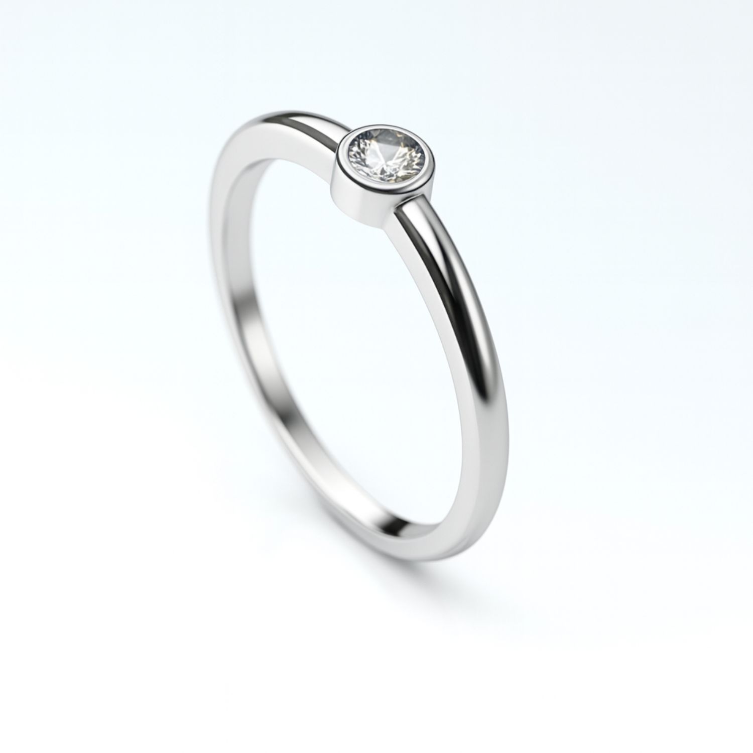 Anillo Oro Blanco 18kt Circonita 1