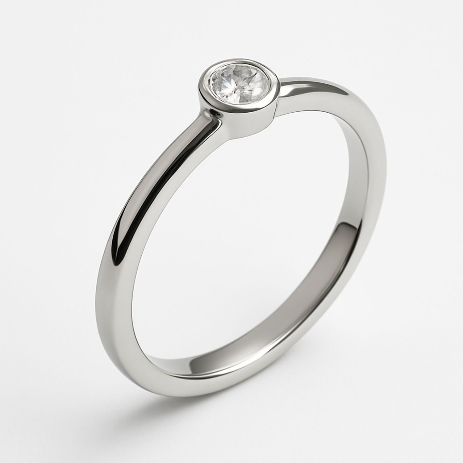 Anillo Oro Blanco 18kt Circonita 2
