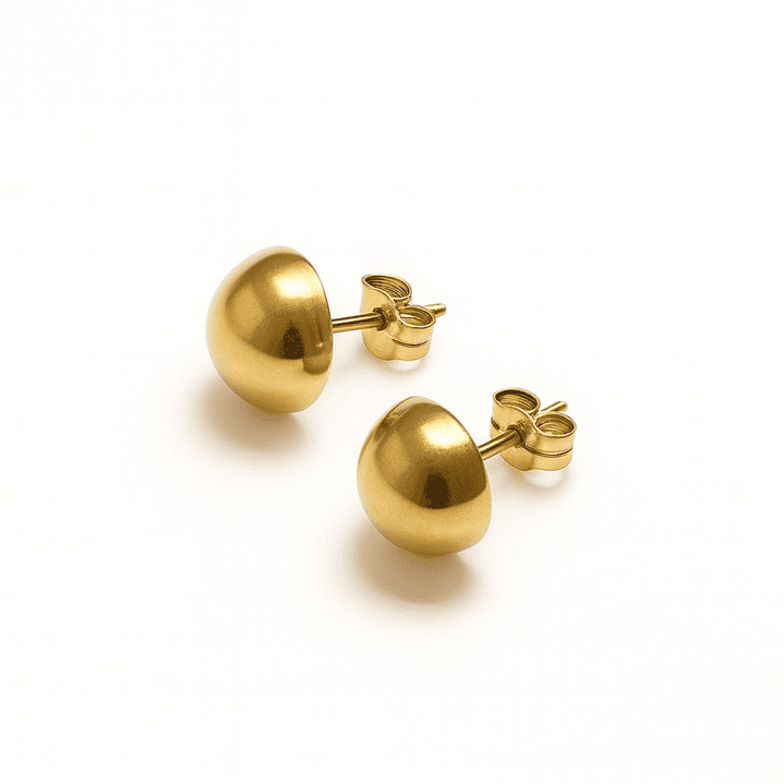 Aros Oro Amarillo 18kt Media Esfera 1