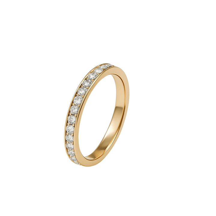 Anillo Oro Amarillo 18kt Riel-Infinito Circonita 1