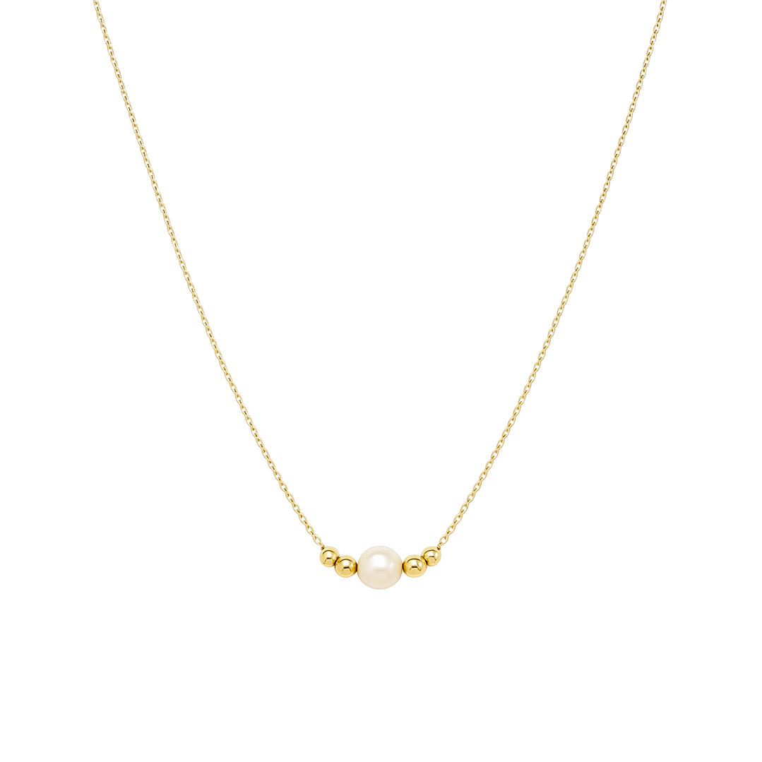 Collar Oro Amarillo 18kt Perla Cultivada 5MM 3