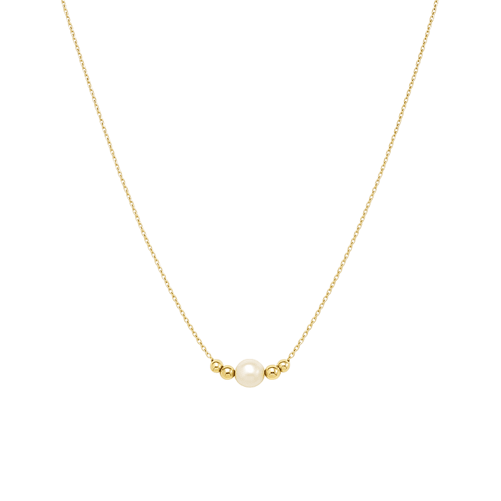 Collar Oro Amarillo 18kt Perla Cultivada 5MM 3