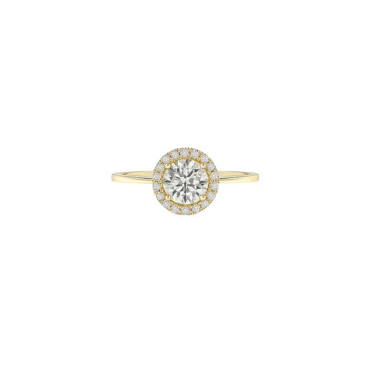 Anillo Oro Amarillo 14kt Girasol Circonita Central 6MM 3