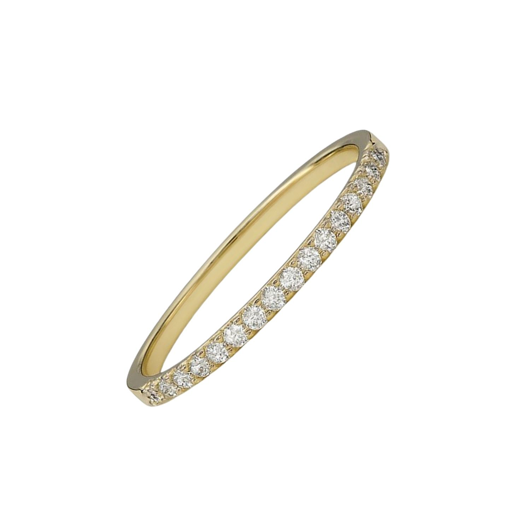 Anillo Oro Amarillo 14kt Cintillo Circonita Infinito 2