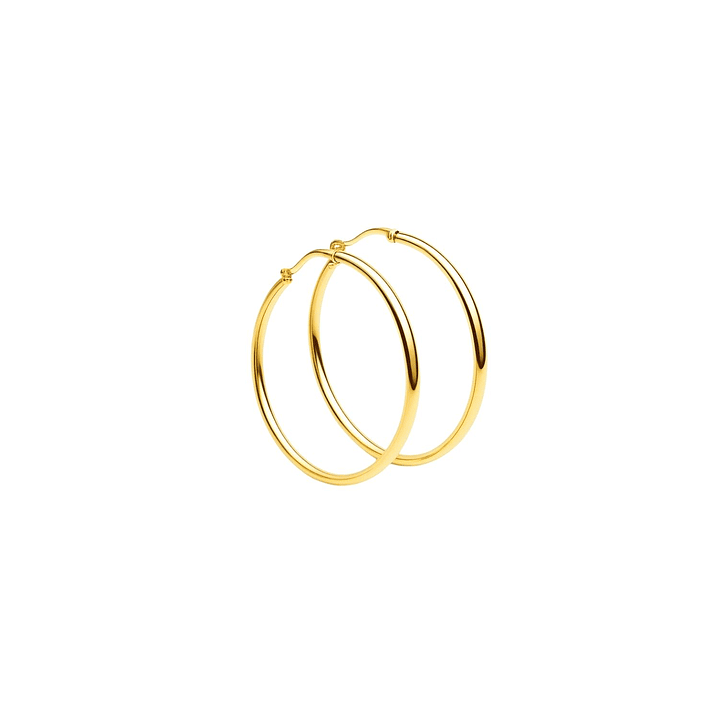 Aros Oro Amarillo 18kt Argollas Grandes 44MM 1