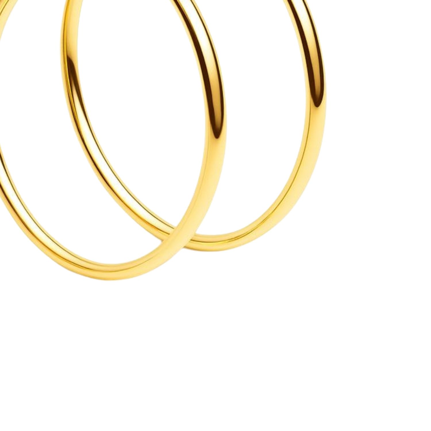 Aros Oro Amarillo 18kt Argollas Grandes 44MM 2