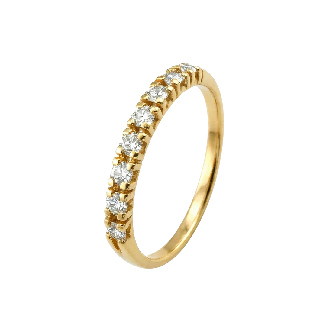 Anillo Oro 18kt Platino Cintillo Eternidad Circonitas 1