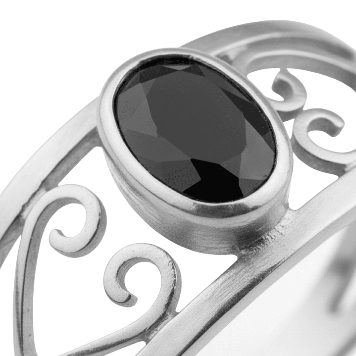 Anillo Oro 18kt Filigrana Oval Circonita 5