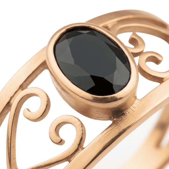 Anillo Oro 18kt Filigrana Oval Circonita 6