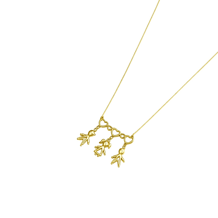 Collar Oro Amarillo 18kt Niña-Dos Niños 3