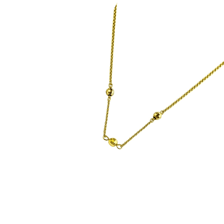 Collar Oro Amarillo 18kt Esferas Facetadas 1