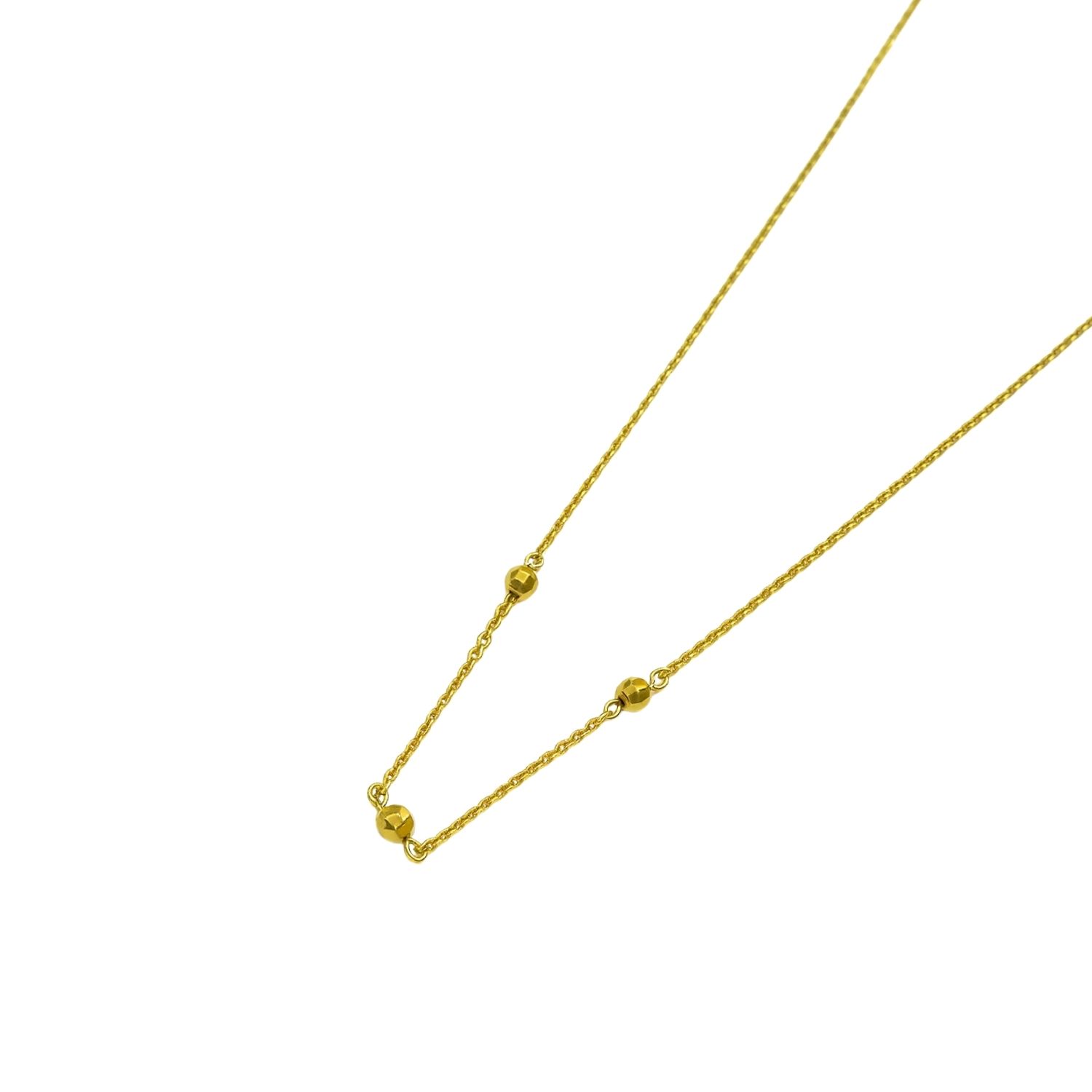 Collar Oro Amarillo 18kt Esferas Facetadas 2