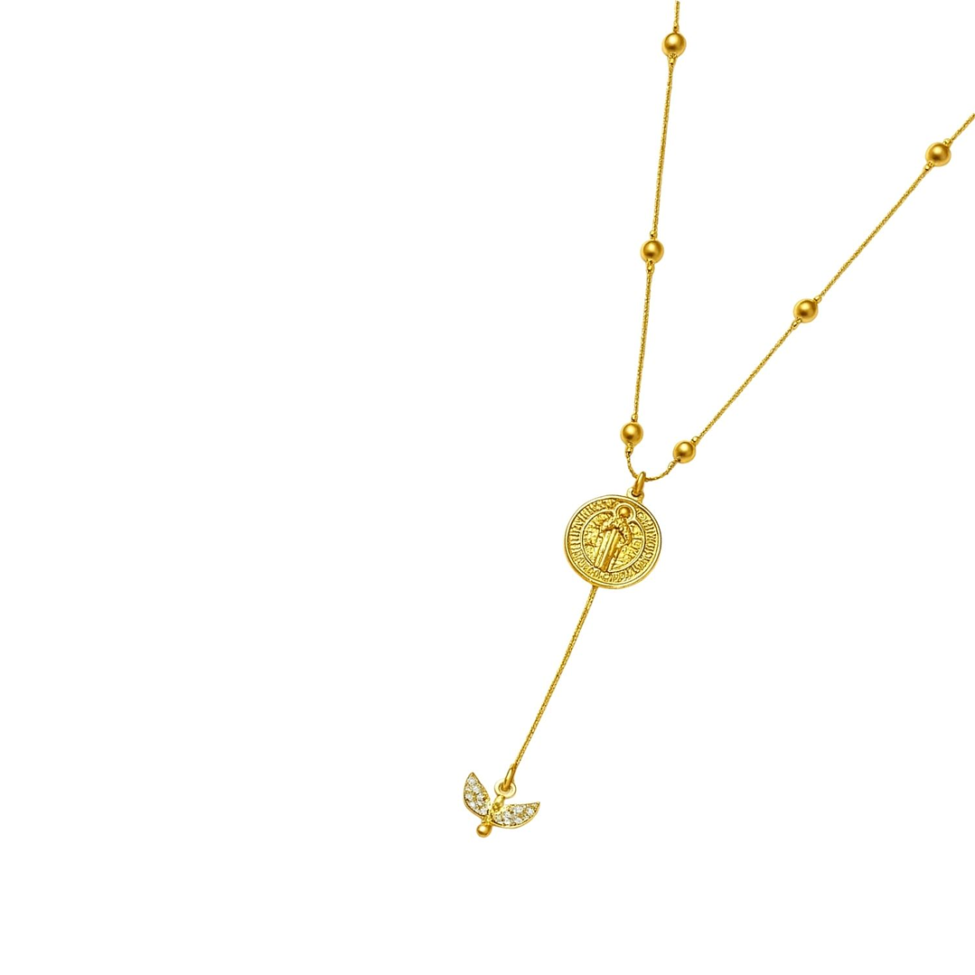 Collar Oro Amarillo 18kt Rosario San Benito 1