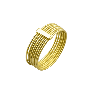 Anillo Oro 18kt Platino Semanario Barra