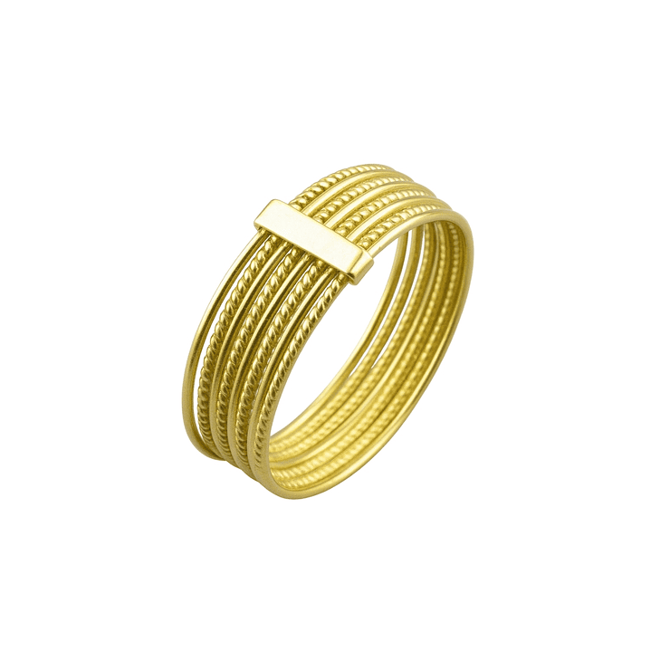 Anillo Oro 18kt Platino Semanario Barra 1
